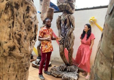 Marianne dans l'atelier d'Atisso à Lomé