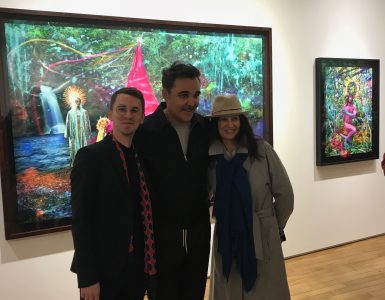 Marianne avec David LaChapelle et Victor de Bonnecaze, Exposition "Letter to the World" Galerie TEMPLON