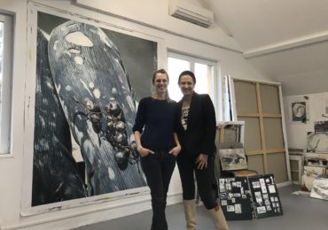 Marianne visiting Mireille's studio